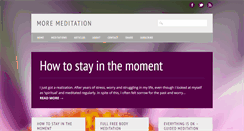 Desktop Screenshot of moremeditation.com