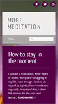Mobile Screenshot of moremeditation.com