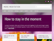 Tablet Screenshot of moremeditation.com